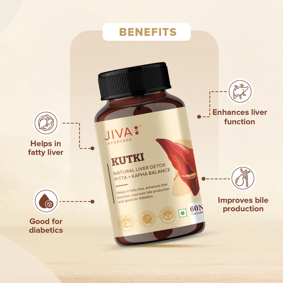 Jiva Ayurveda Kutki Capsule 60 Capsules – view 5