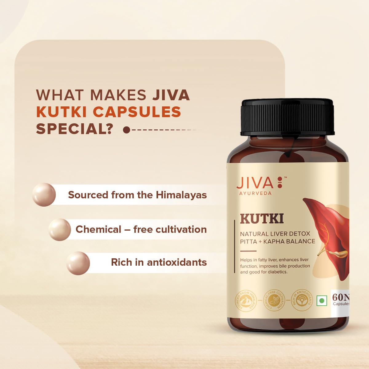 Jiva Ayurveda Kutki Capsule 60 Capsules – view 6
