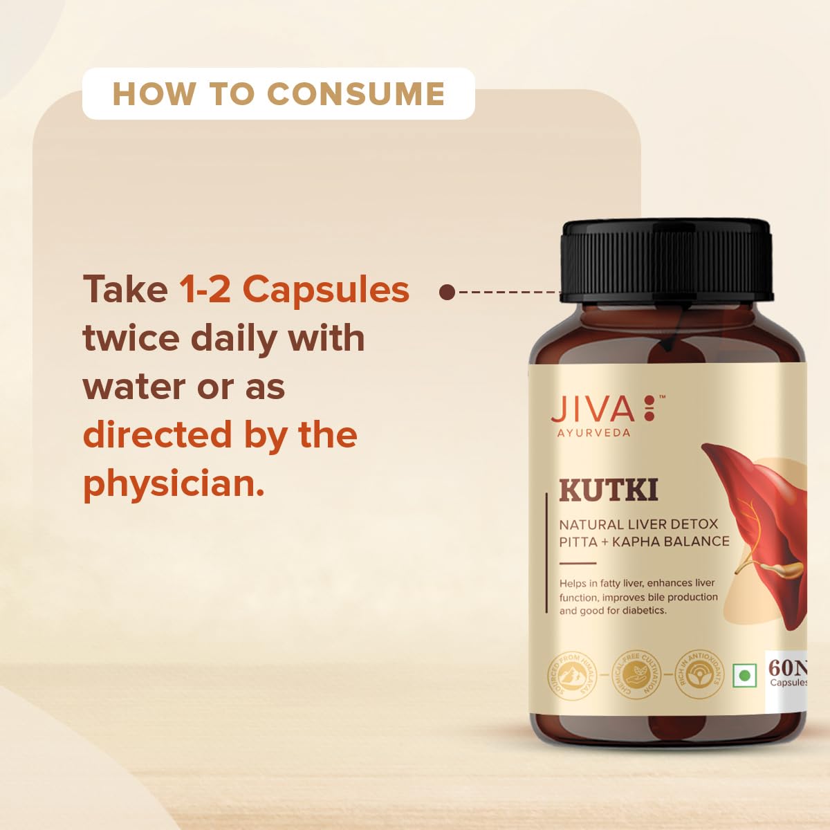 Jiva Ayurveda Kutki Capsule 60 Capsules – view 7