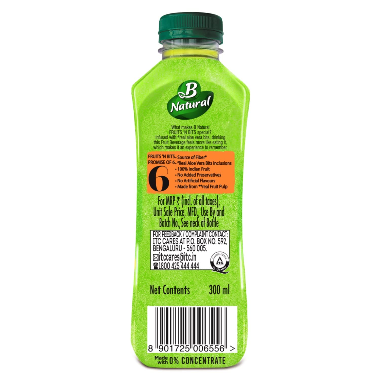 B Natural Fruits N Bits Mixed Fruit, Infused with Real Fruit Bits, 300ml, 100% Indian Fruit, 0% Concentrate, Goodness of Fiber, No Added Preservatives – view 4