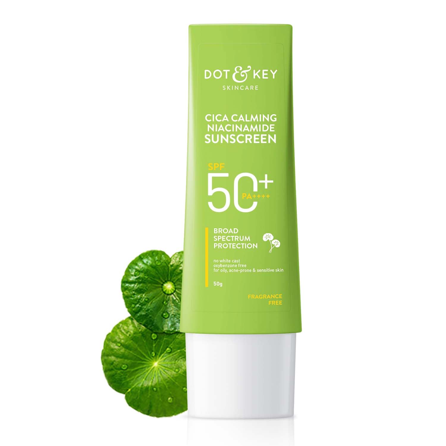 Dot & Key SPF 50 face sunscreen tube for oily skin