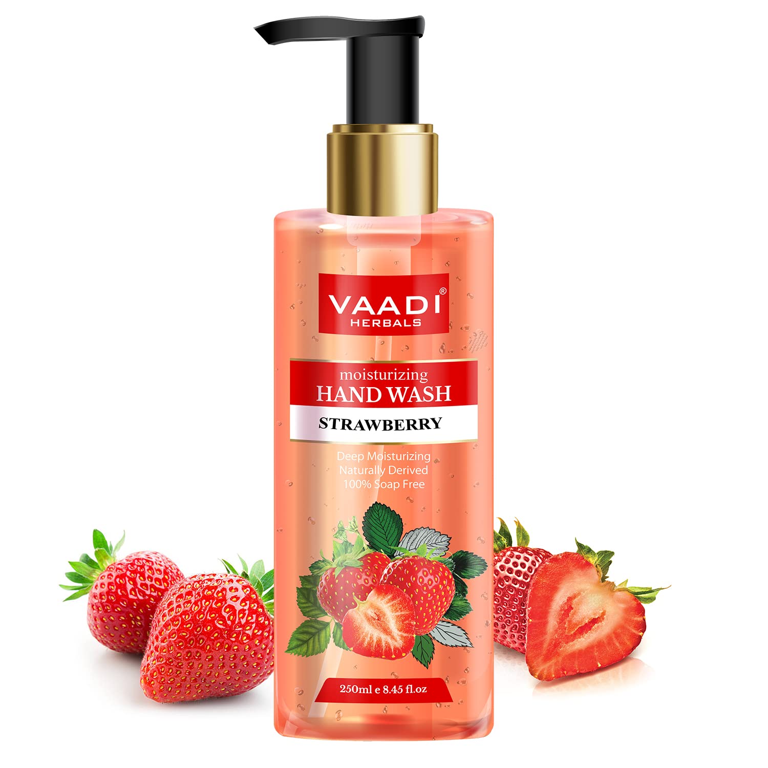 Vaadi Herbals Deep Moisturizing Strawberry Hand Wash - 250 ml (Pack of 3) – view 2