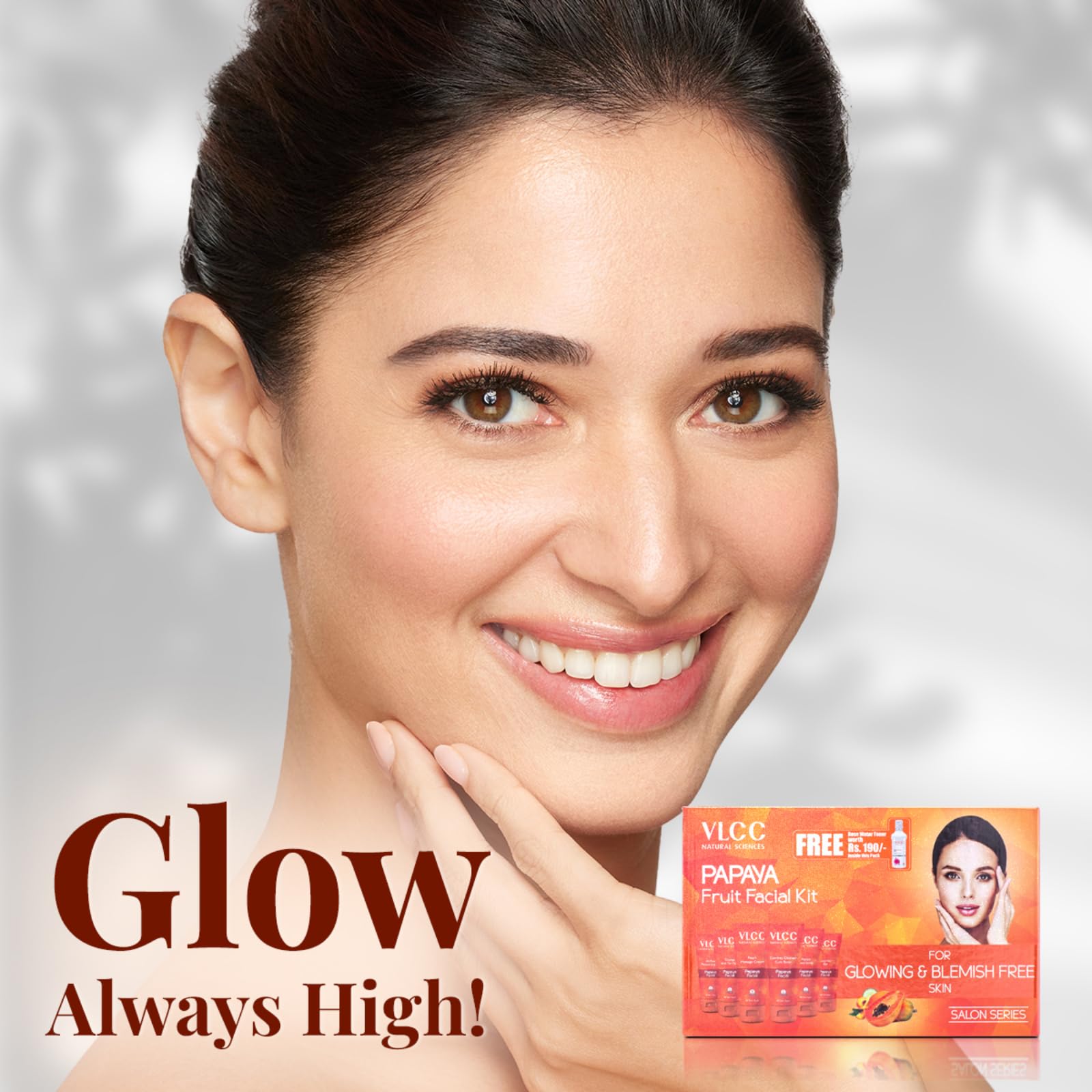 VLCC Papaya Fruit Facial Kit with FREE Rose Water Toner - 300g + 100ml – view 3