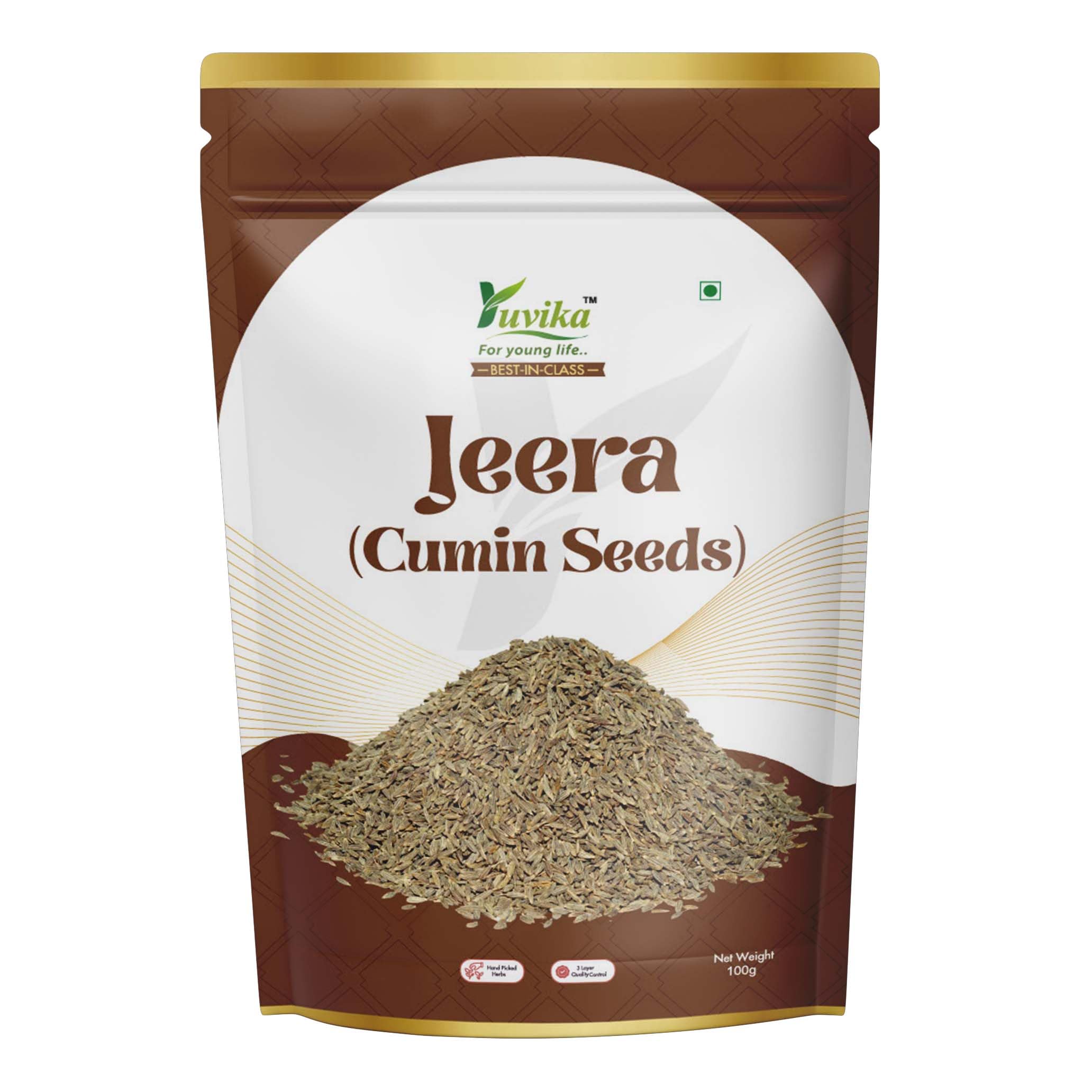 Yuvika white cumin seeds jeera safed 100 gram pack
