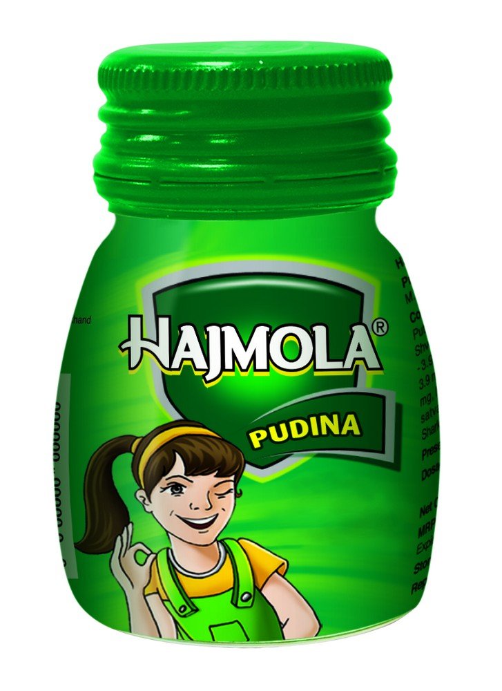 Dabur Hajmola Pudina bottle with 120 digestive tablets