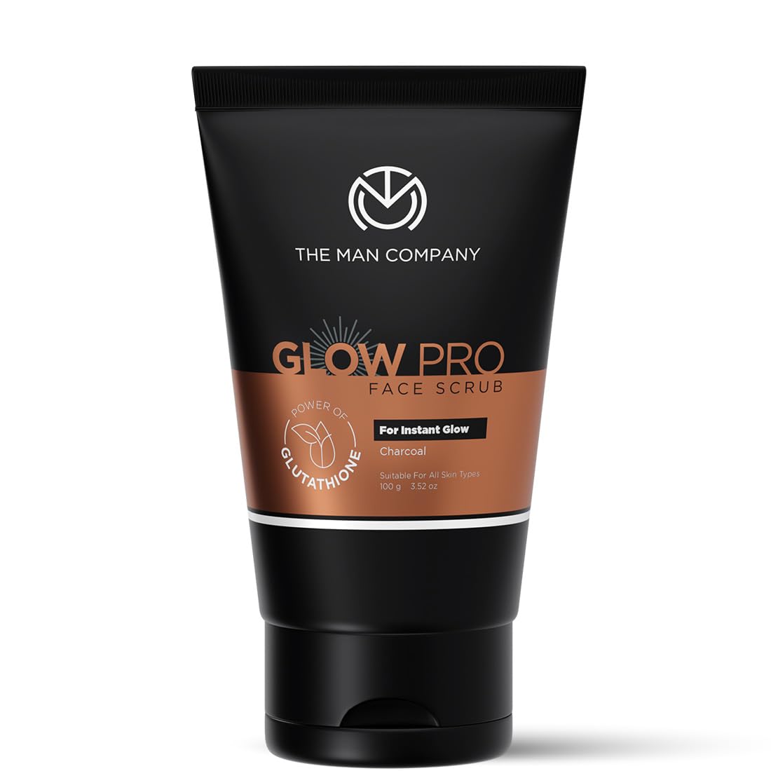 Glow Pro face scrub tube for skin brightening and deep cleansing