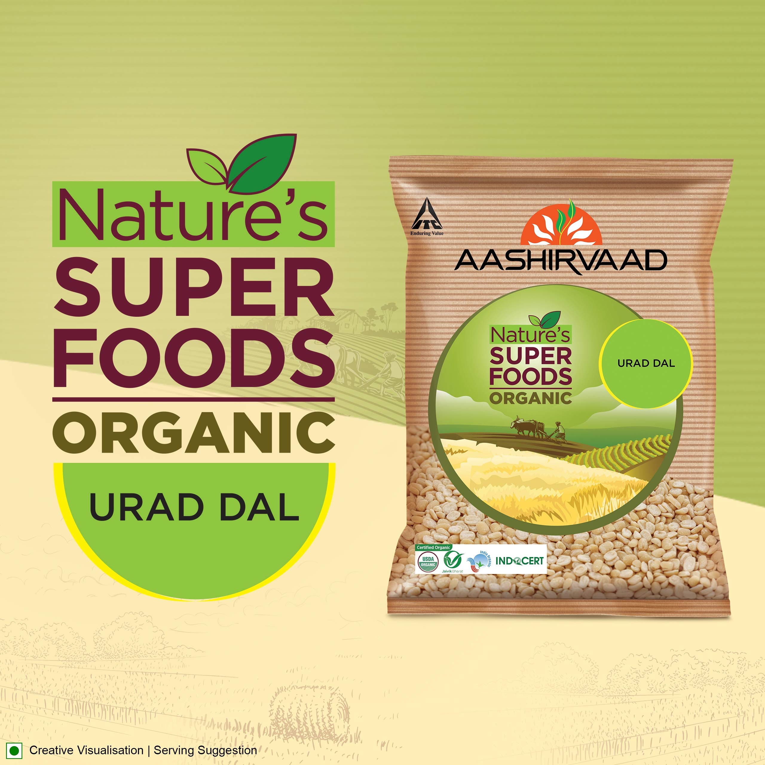 Aashirvaad Svasti Ghee PET, 1 L & Aashirvaad Organic Urad Dal Split, 1 Kg – view 7
