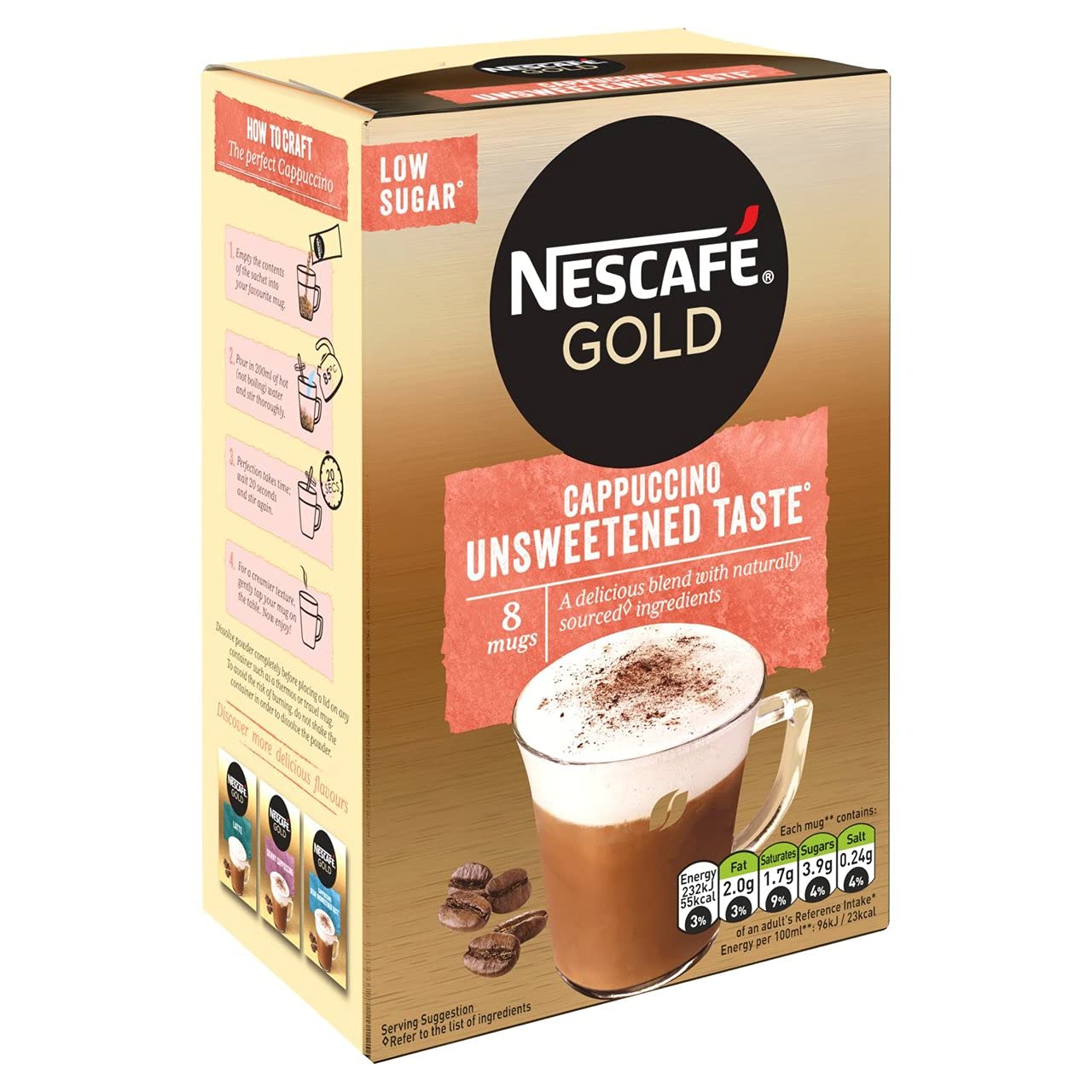 Nescafe Gold Cappuccino Unsweetened Taste, 113.6 g – view 2