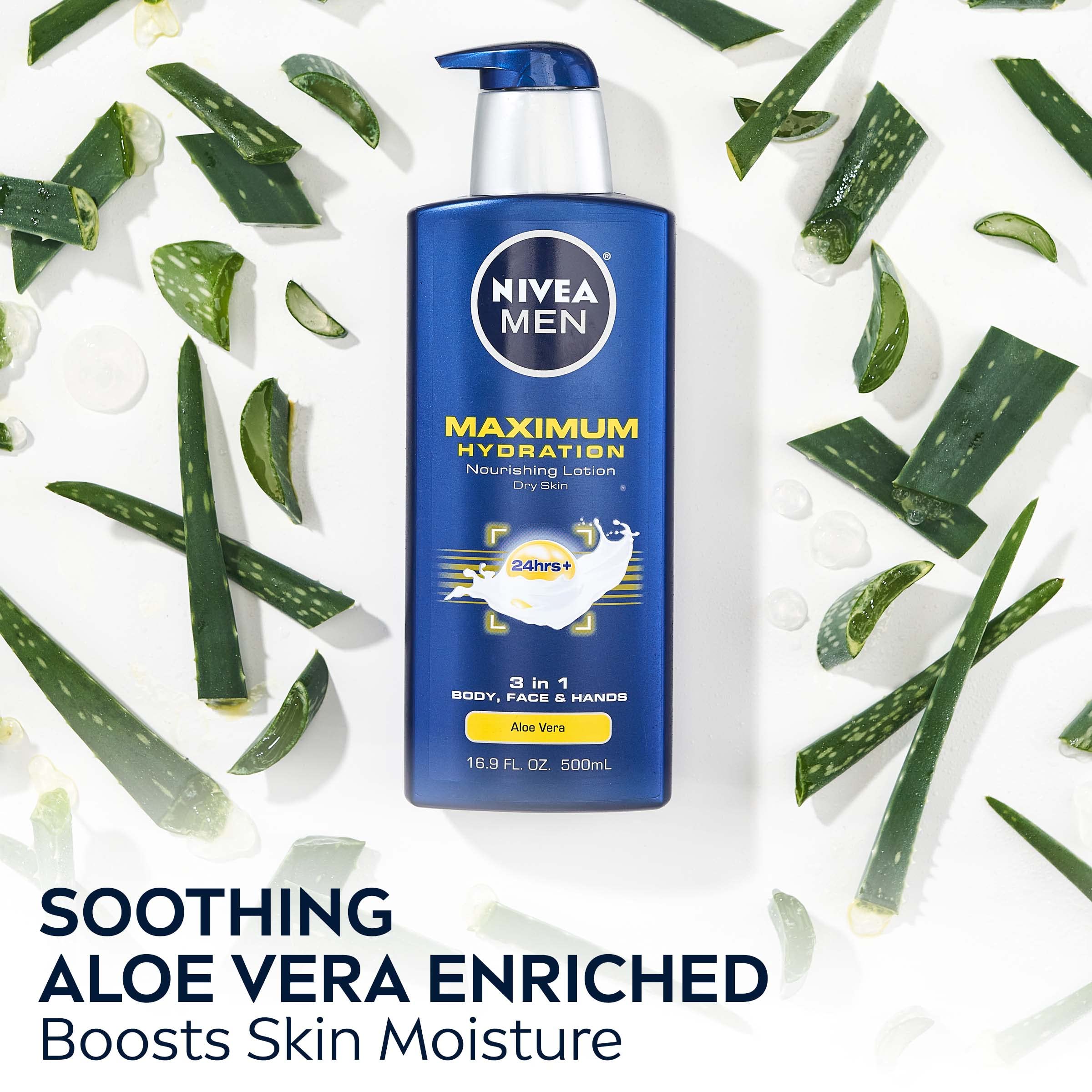 NIVEA Men Maximum Hydration 3 in 1 Nourishing Lotion 16.9 Fluid Ounce – view 6