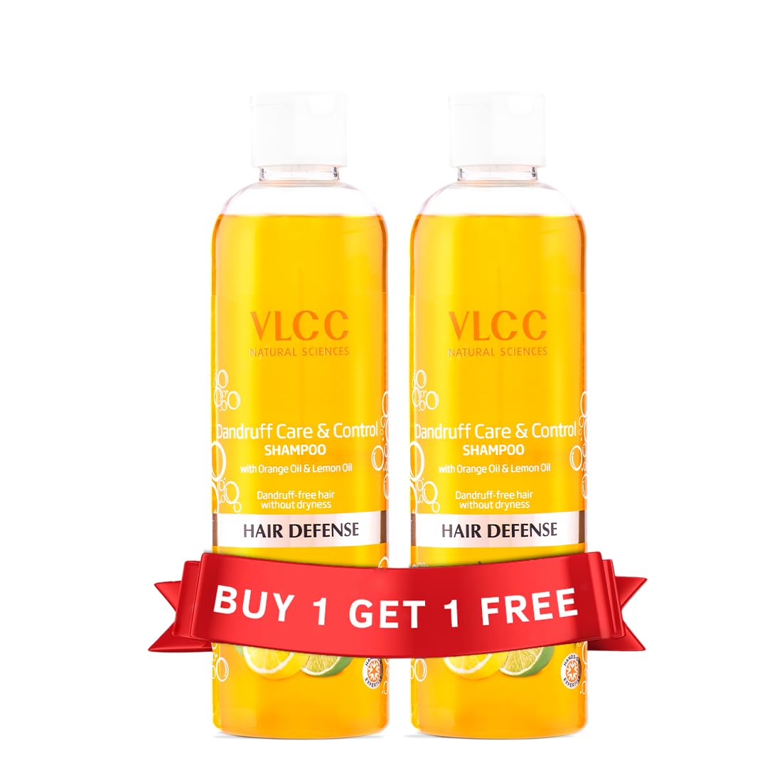 VLCC anti dandruff shampoo pack with orange and lemon oil
