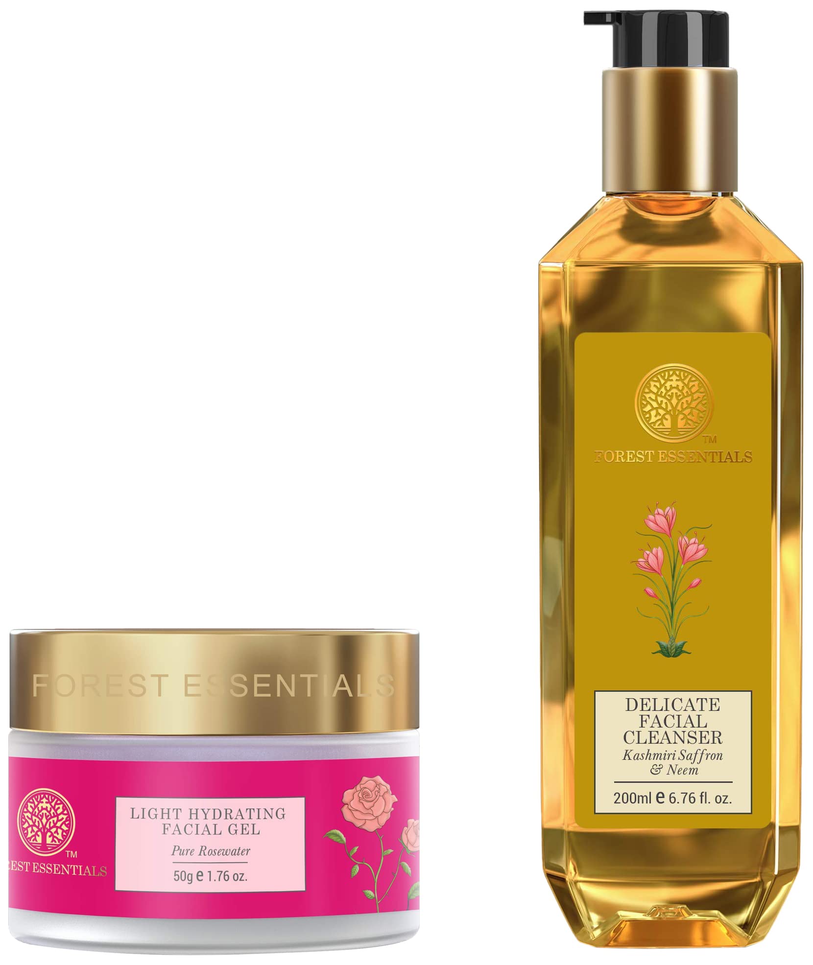 Lightweight Forest Essentials aloe vera face gel with rose and cucumber