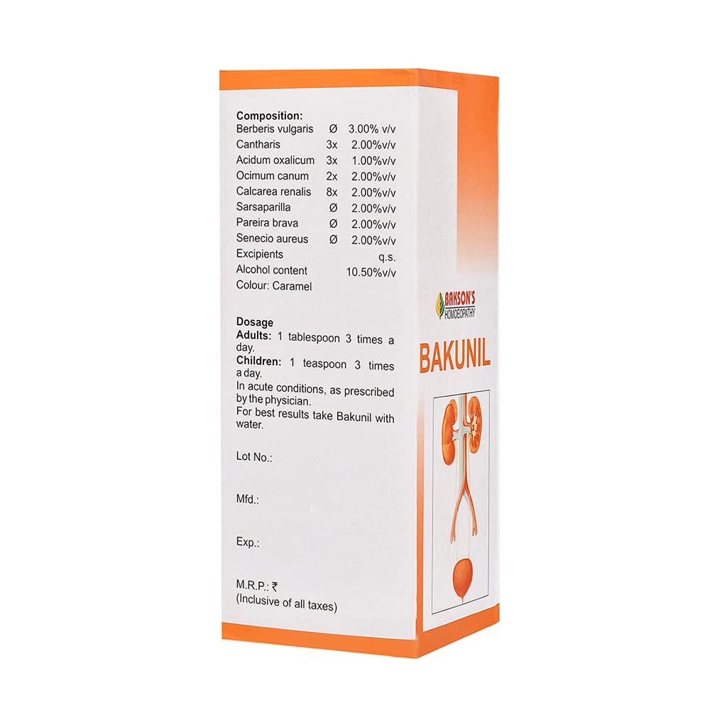 Dr. Bakshi's BAKSON'S HOMOEOPATHY Bakunil Syrup (450ml) – view 3