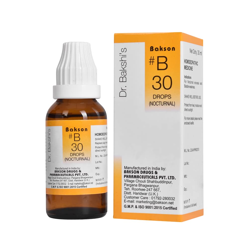 Bakson B 30 Nocturnal Drops 30 ml pack front view