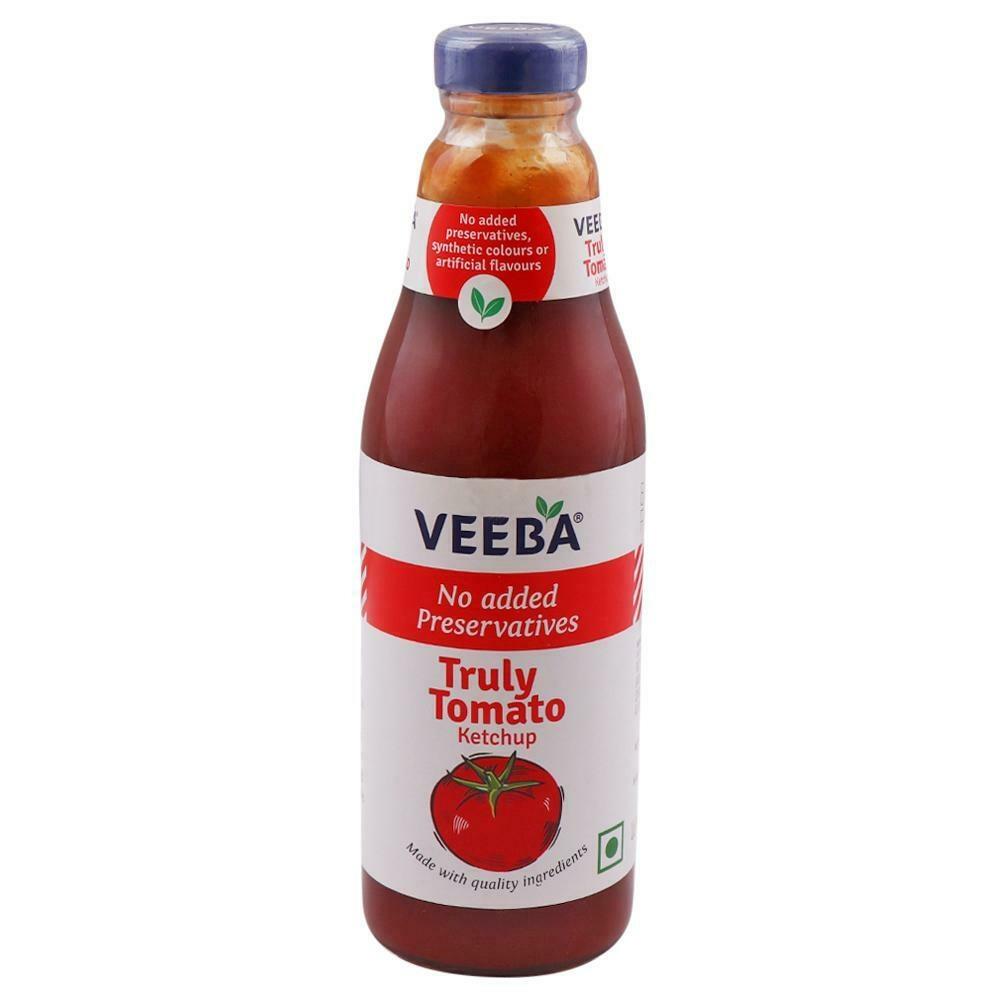 Front view of Veeba Tomato Ketchup 500 g pack