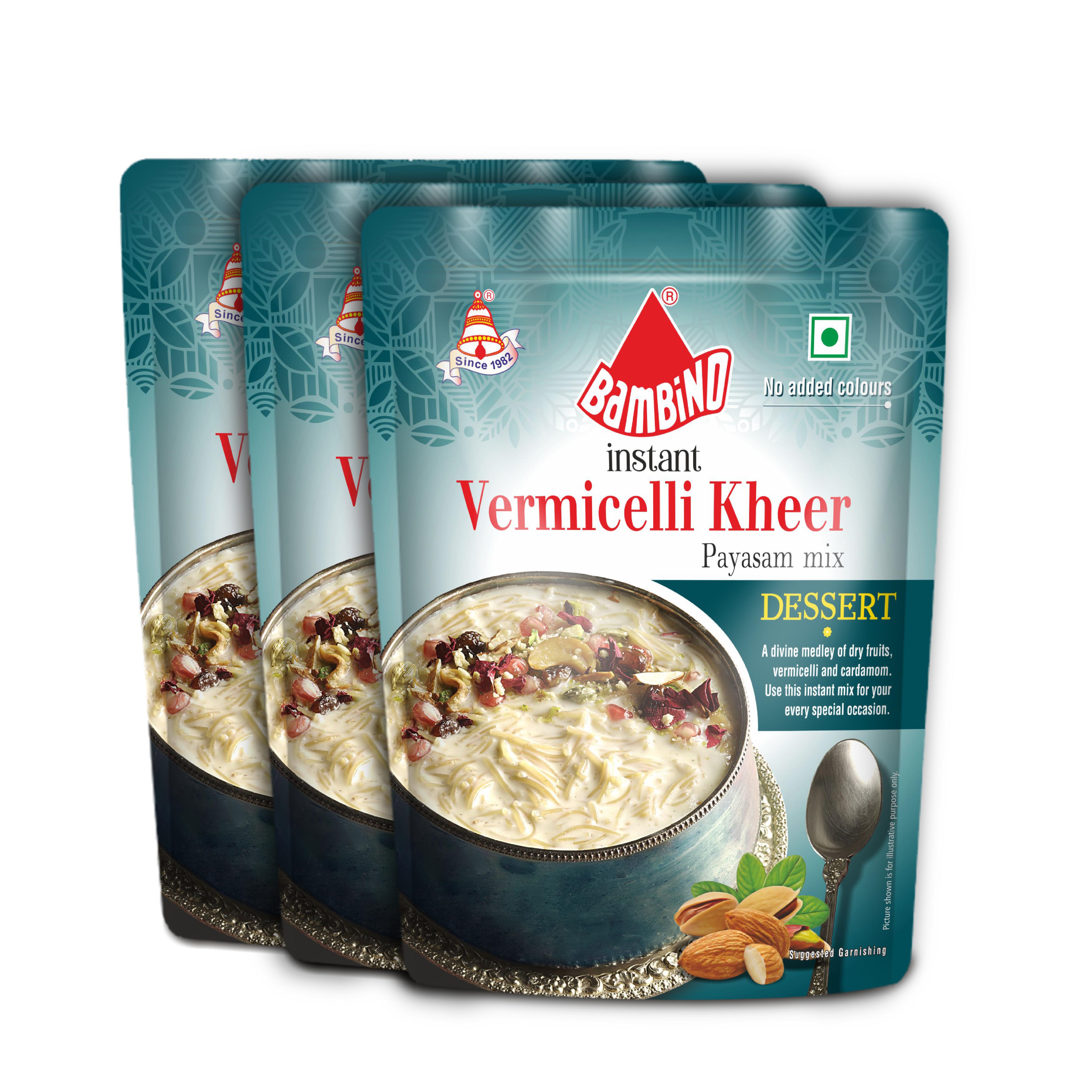 Bambino instant kheer mix pouch for quick milk dessert