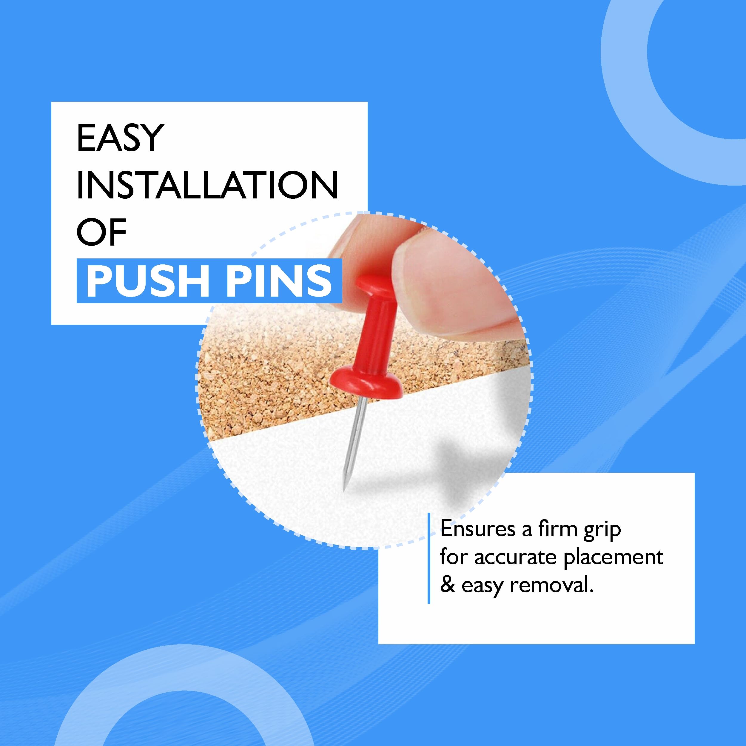 YAJNAS 100 Pieces Transparent Multicolor Push Pins/Thumb/Tracks Pins & Gem Pins for Notice Boards, Soft Boards, Bulletin Boards, Display Boards'Ideal for Office, Home, School, Shop, Craft Work – view 8