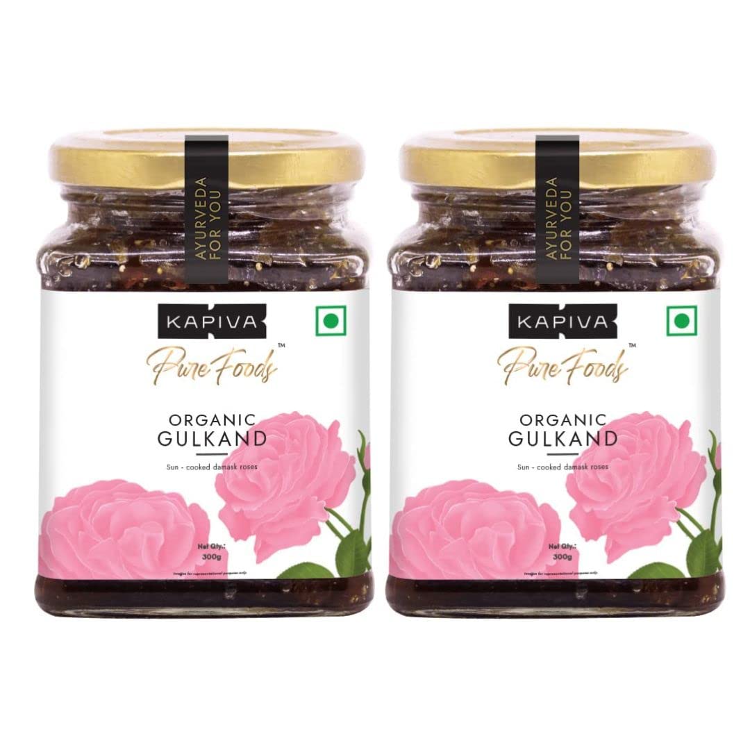 Kapiva rose petal preserve with mishri in two jars