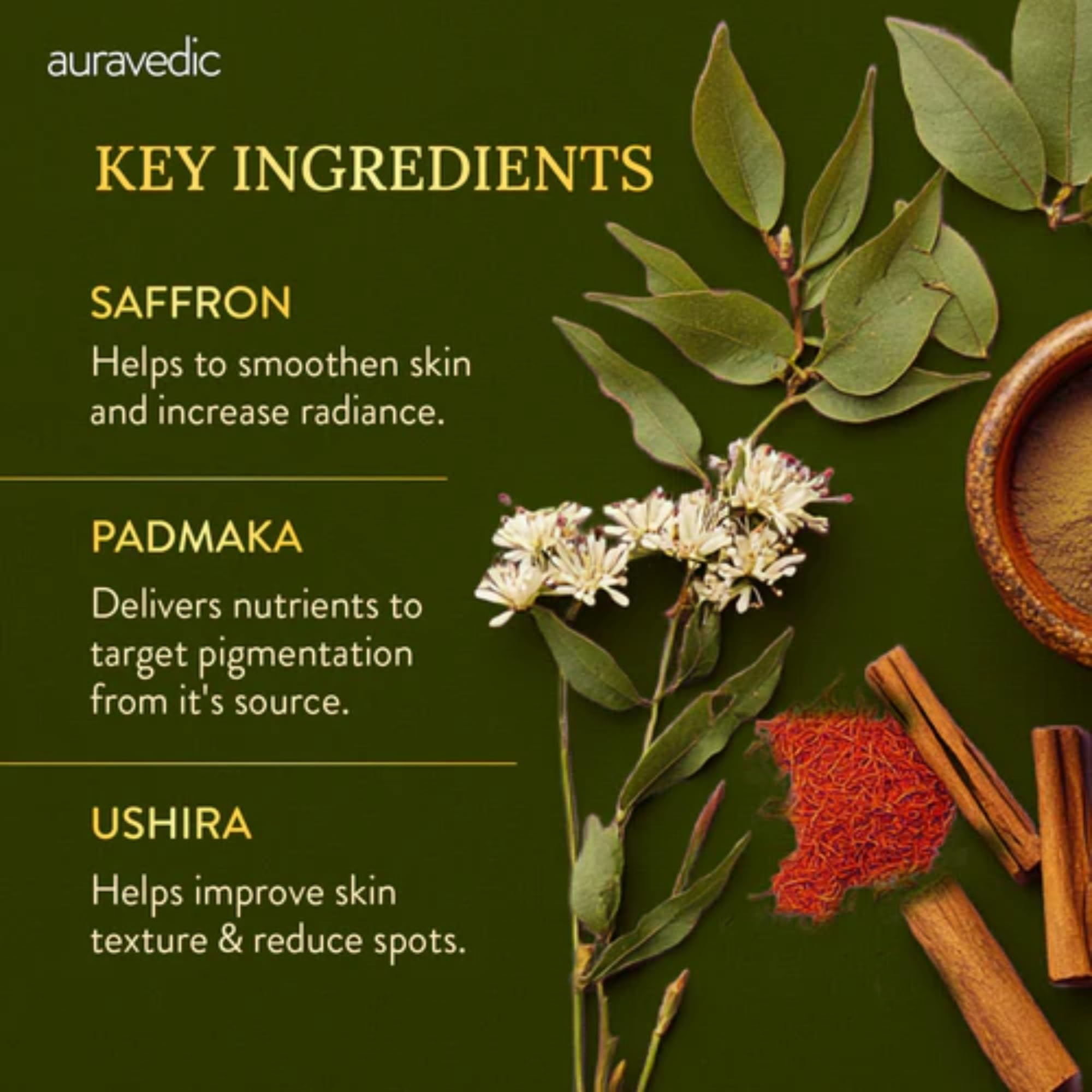 Auravedic Kumkumadi Tailam Face Oil 30 ml Kumkumadi oil for Face Serum for Glowing Skin Brightening Radiant Youthful Glow – view 4