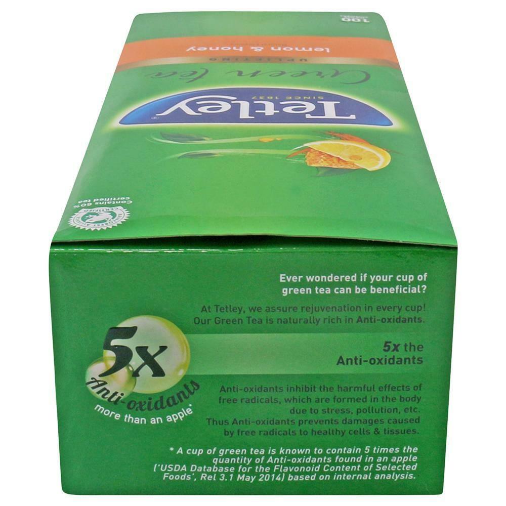 Tetley Lemon & Honey Green Tea Bags 100 Pcs – view 4