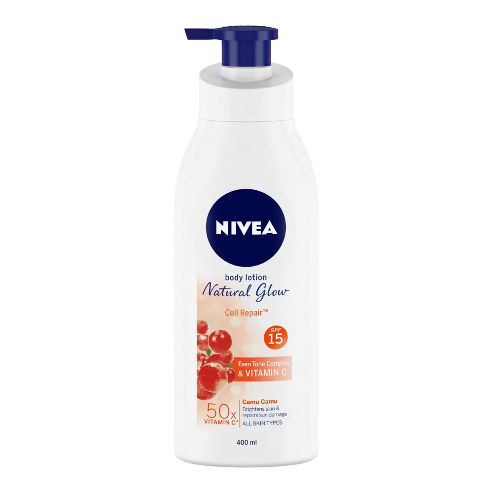 NIVEA Natural Glow SPF 15 body lotion 400 ml bottle