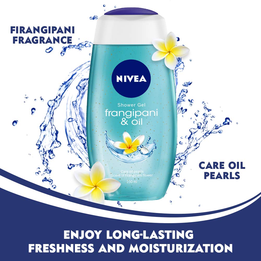 NIVEA Frangipani and oil 250ml Body Wash (Pack of 3) – view 3