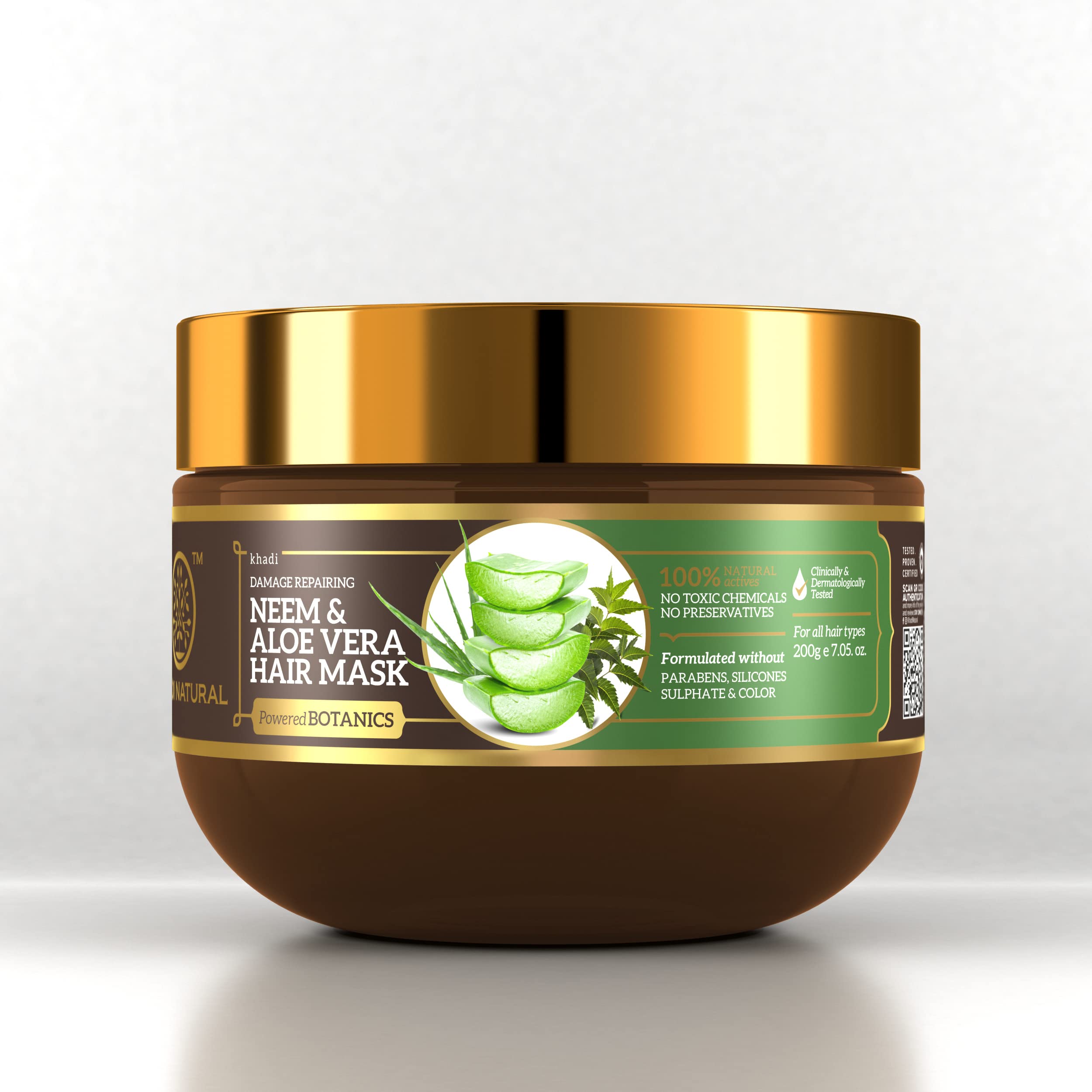Khadi Natural herbal hair mask jar for dry damaged hair