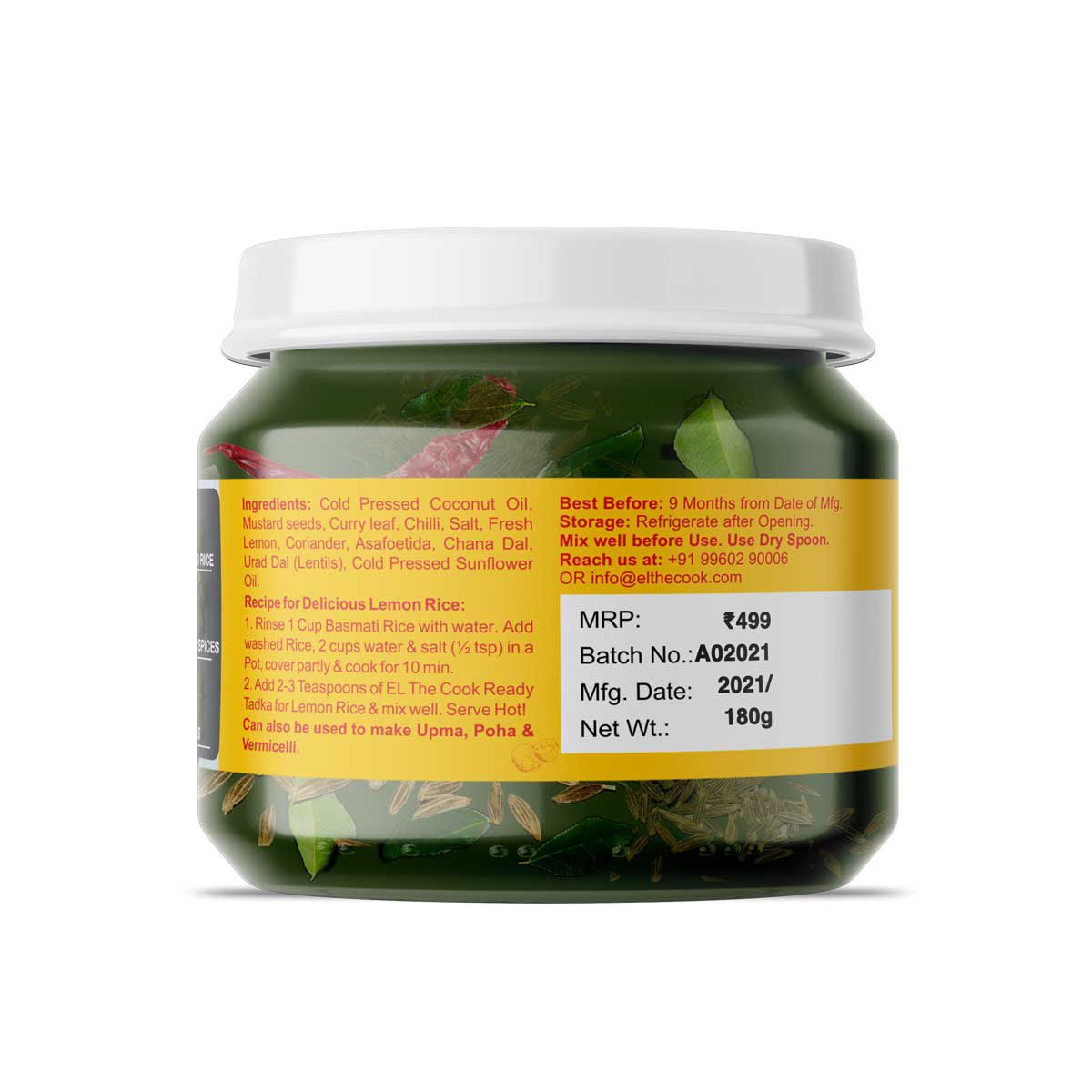 El The Cook Lemon Rice Tadka Jar - 180g – view 2