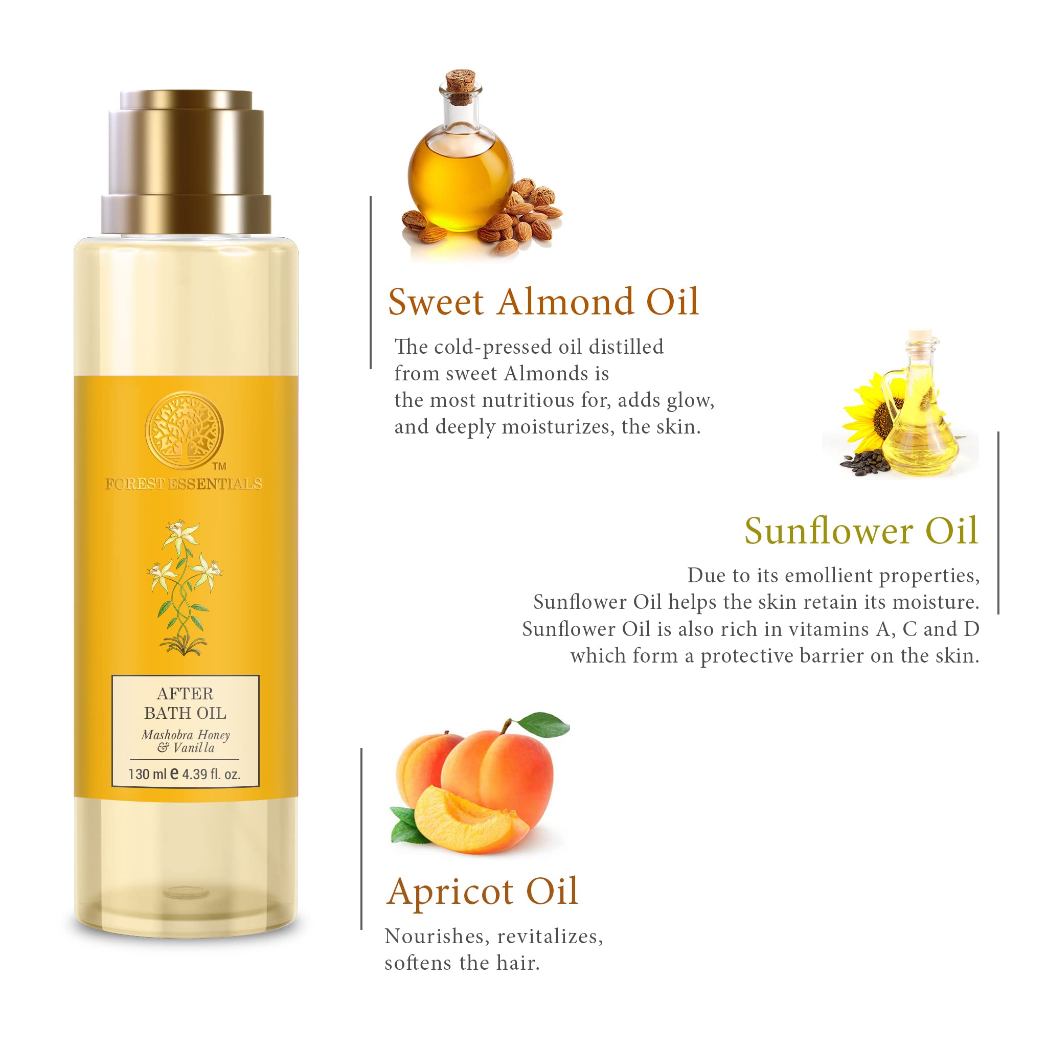 Forest Essentials After Bath Oil Mashobra Honey & Vanilla – view 4