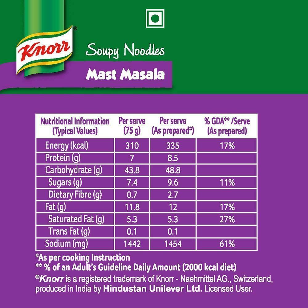 Knorr Mast Masala Instant Soupy Noodles 75 G – view 6