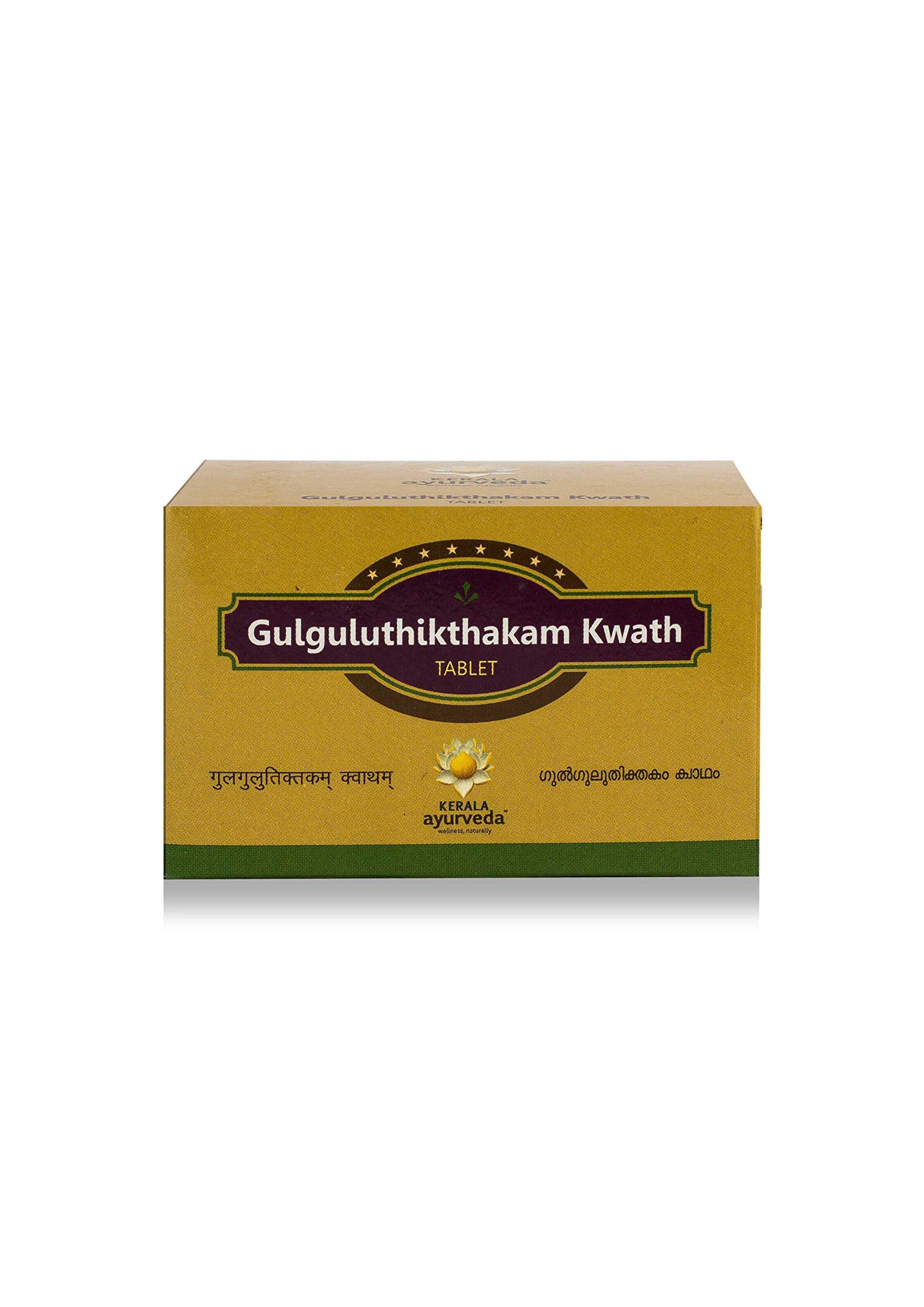 Bottle of Kerala Ayurveda Gulguluthikthakam Kwath Tablets, 100 count