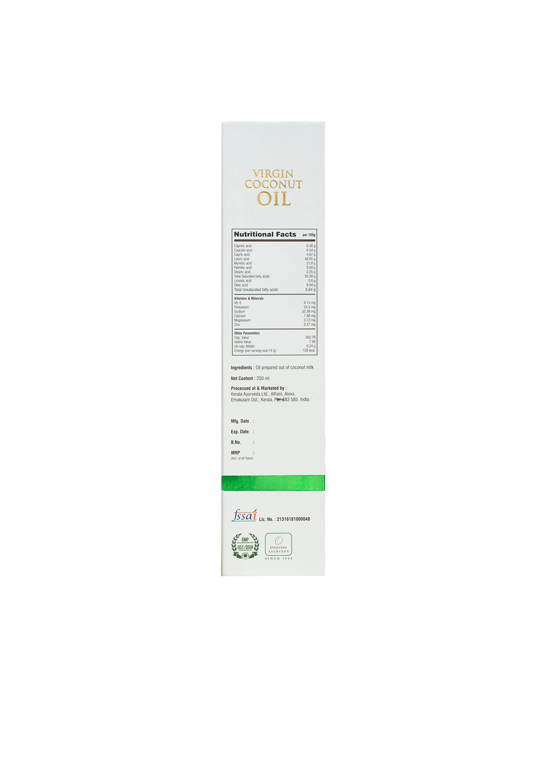Kerala Ayurveda Cold-Pressed Virgin Coconut Oil, 250 ml – view 3