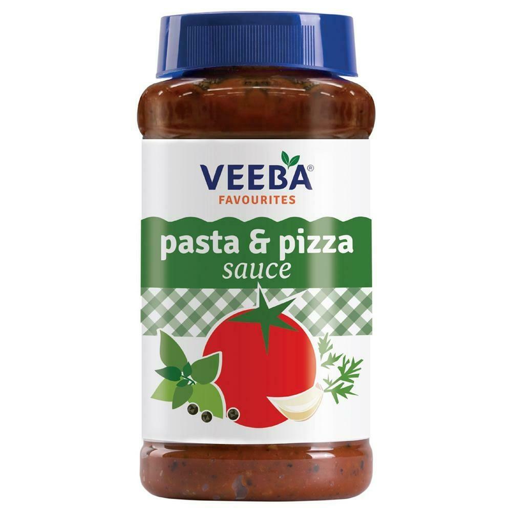 Front pack of Veeba Herby Tomato Pasta and Pizza Sauce