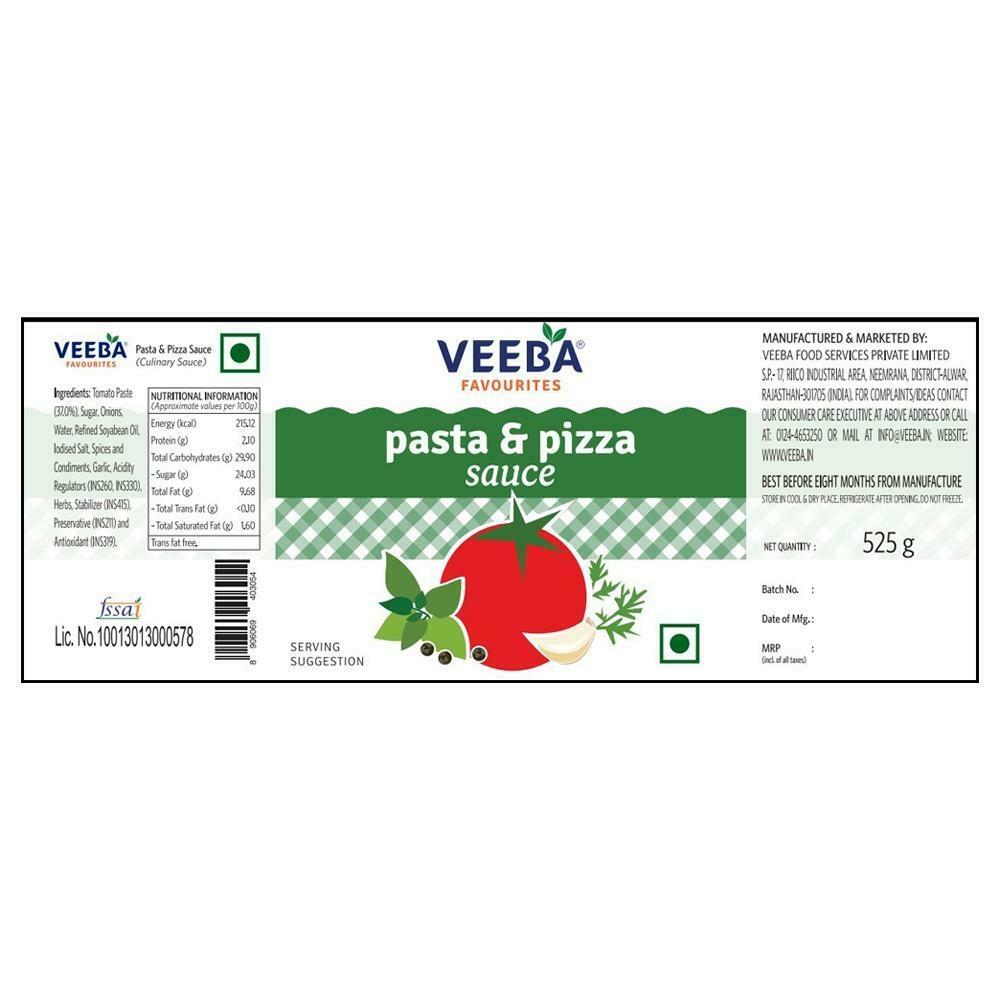 Veeba Pasta & Pizza Sauce 525 G – view 3