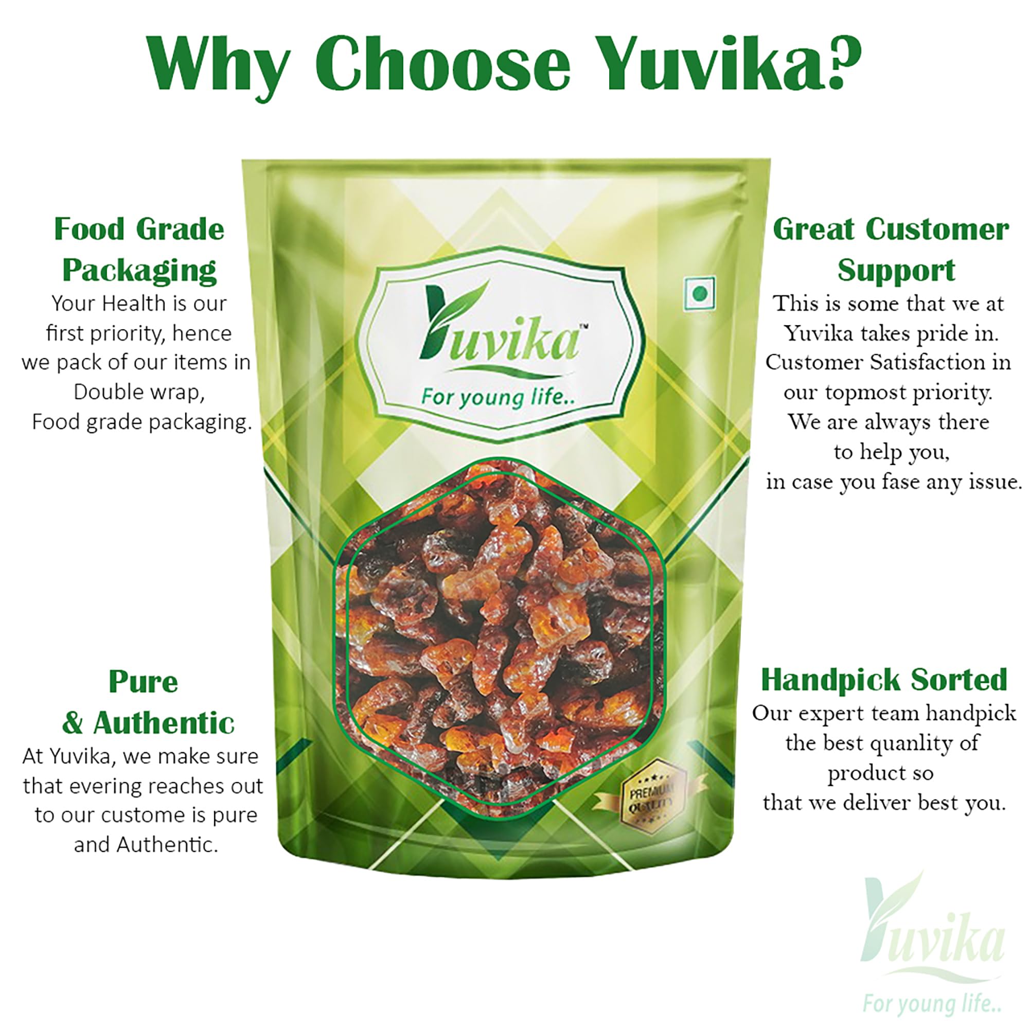YUVIKA Lakh Dana - Lac Dana - Coccus Lacca - Laccifer Lacca (100 Grams) – view 3