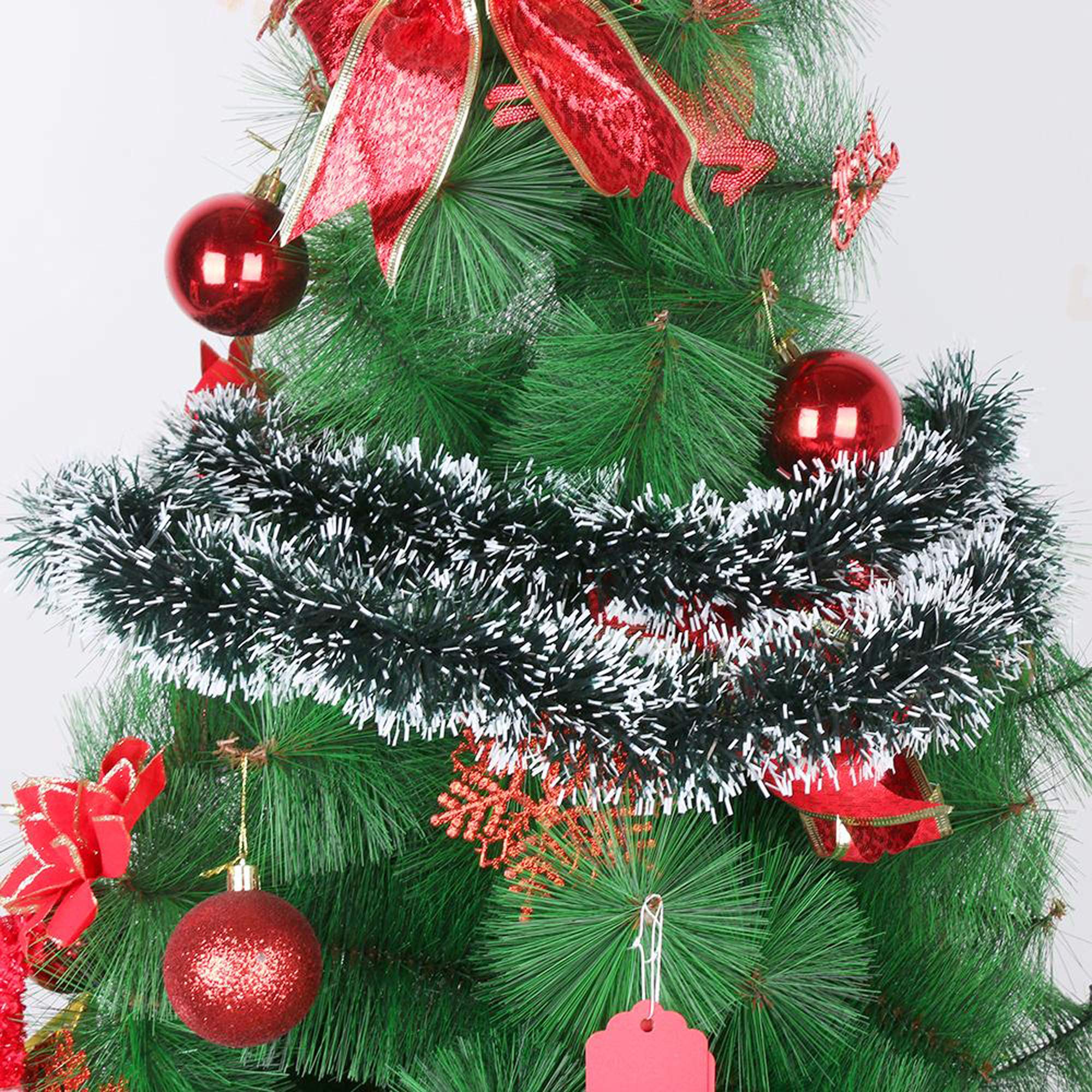 TIED RIBBONS Pack Of 5 Christmas Garlands For Home Decoration Door Dining Table Wall Xmas Tree Hanging Strings Tinsel Xmas Decor (Black And White) - Christmas Decorations Items For Home, 180 CM – view 6