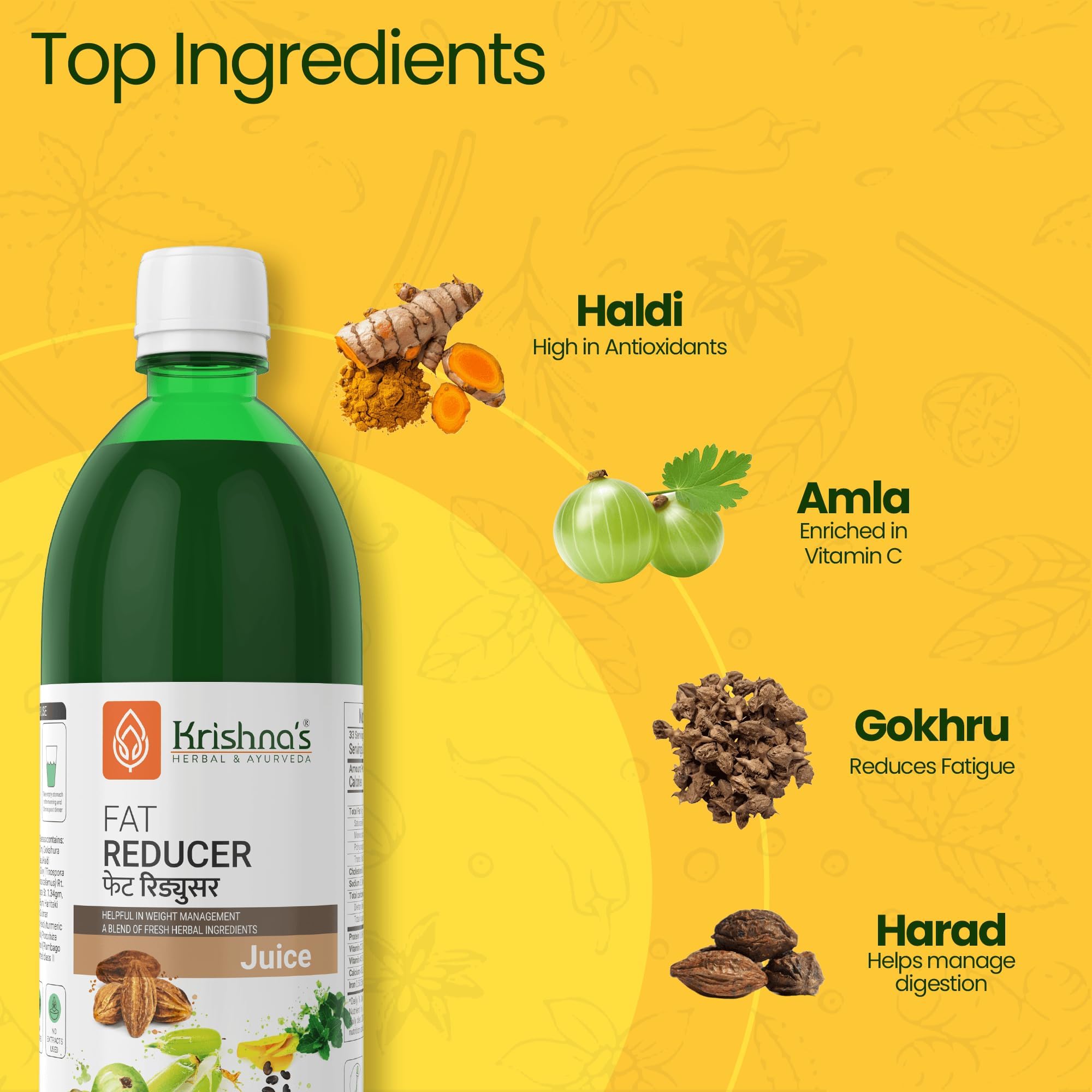 Krishna's Fat Reducer Juice - 500 ml – view 3