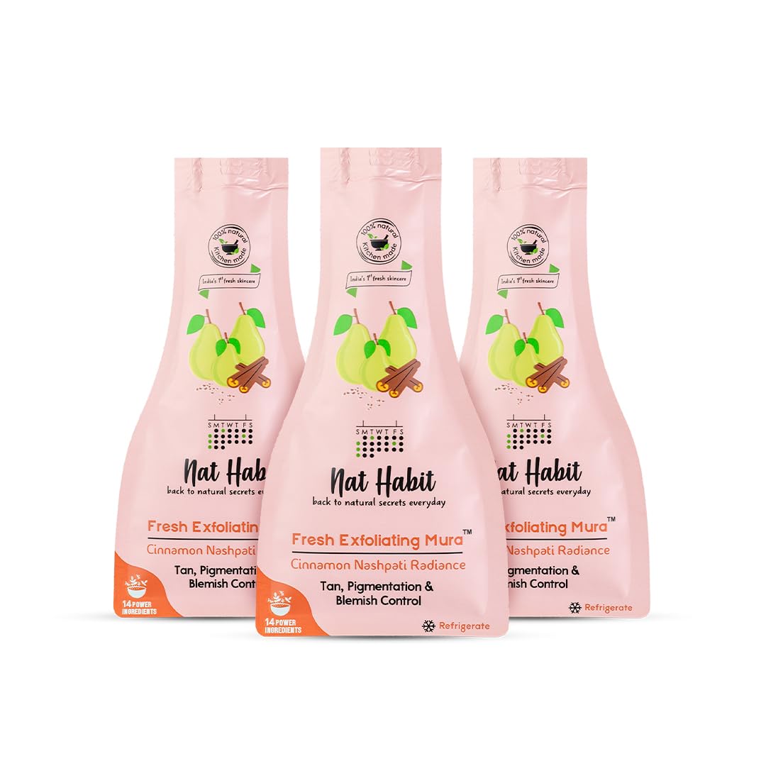 Nat Habit exfoliating mura face scrub with cinnamon and pear