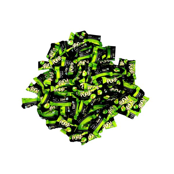 Jar of Pulse Candy in orange guava pineapple flavours