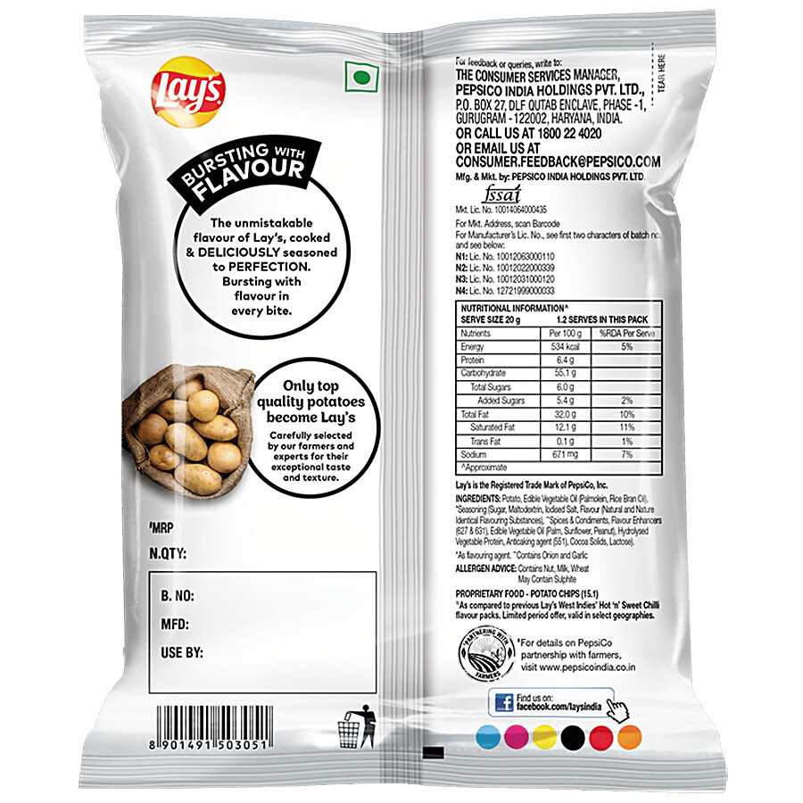 Lay's West Indies Hot n Sweet Chilli Potato Chips, 48 grams – view 2