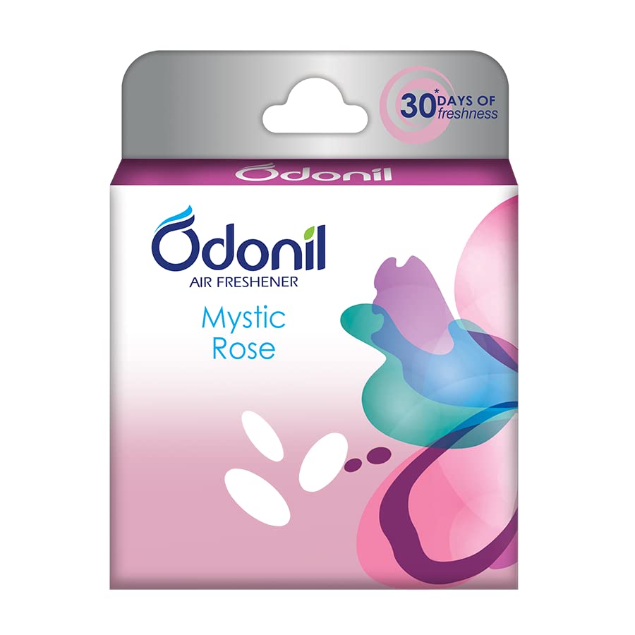 Odonil Bathroom Air Freshner Blocks (Mystic Rose) - 48g | Instant & Long Lasting Fragrance | Lasts upto 30 days | Germ Protection