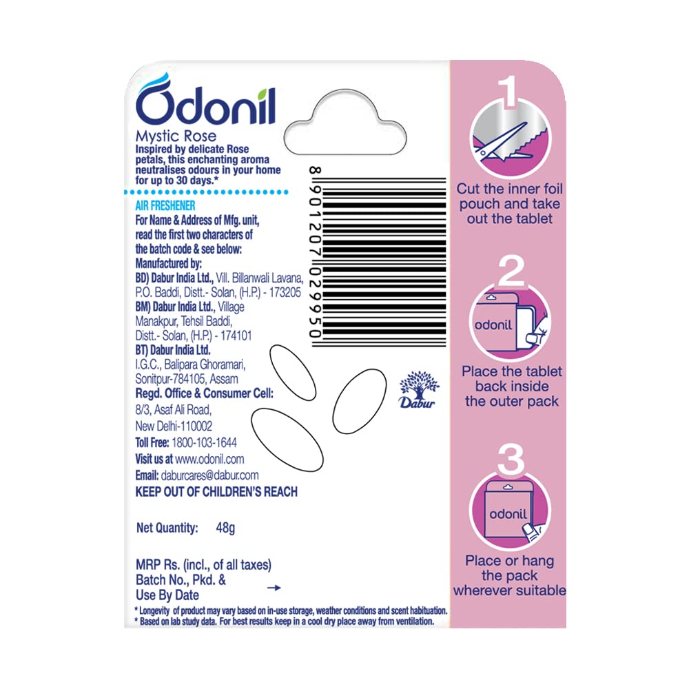 Odonil Bathroom Air Freshner Blocks (Mystic Rose) - 48g – view 2
