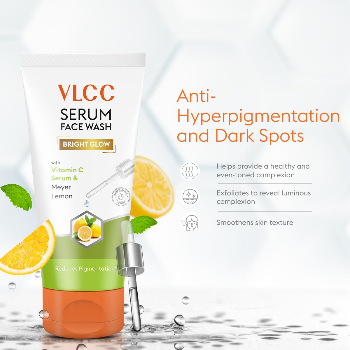 VLCC Vitamin C & Meyer Lemon Serum Facewash - 150 ml to Reduce Pigmentation & Brighten for AM – view 4