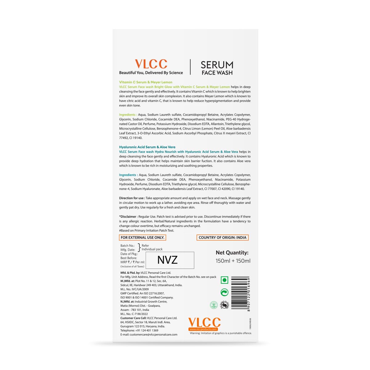 VLCC Vitamin C & Meyer Lemon Serum Facewash - 150 ml to Reduce Pigmentation & Brighten for AM – view 9