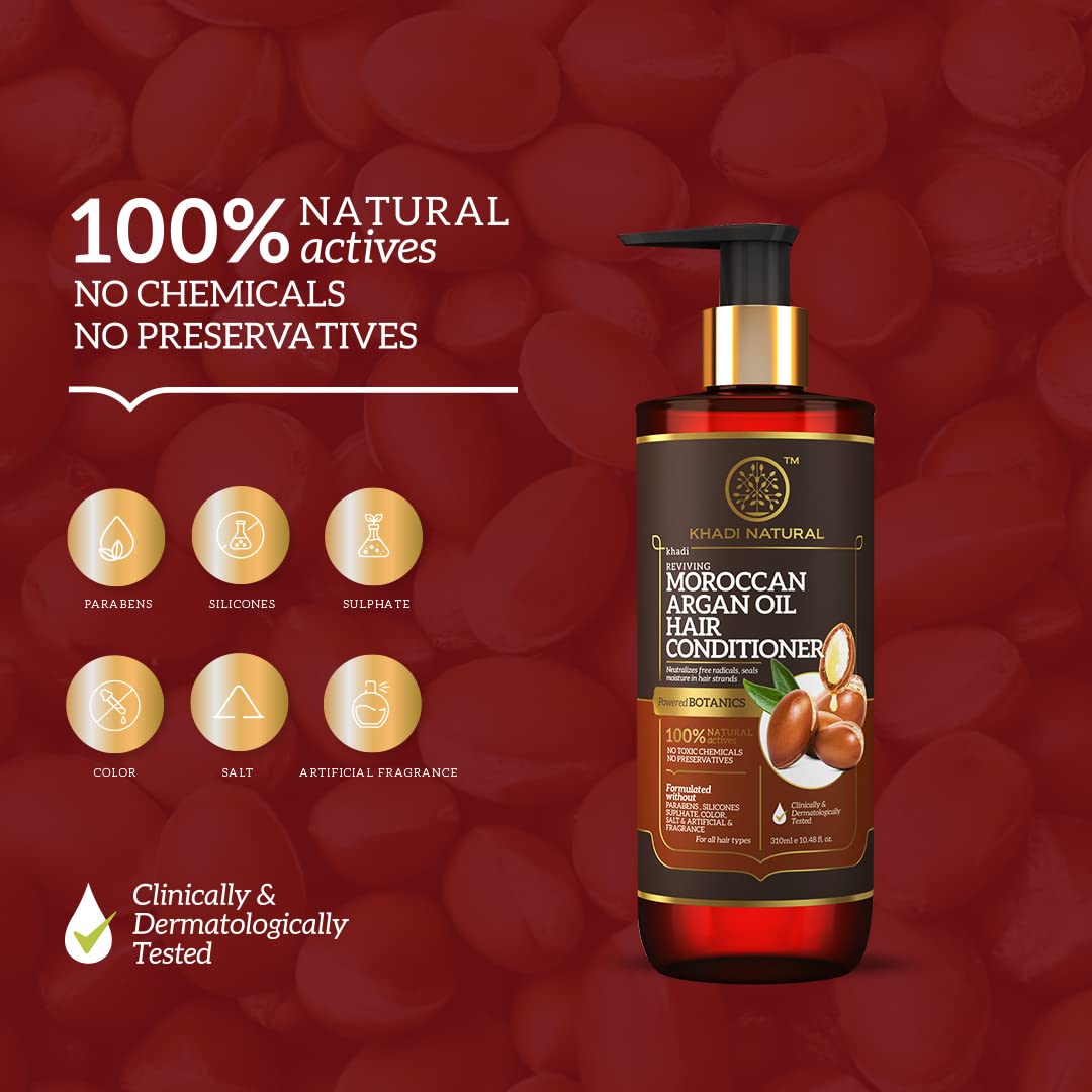 Khadi Natural Powered Botanics Moroccan Argan Oil Hair Conditioner – view 4