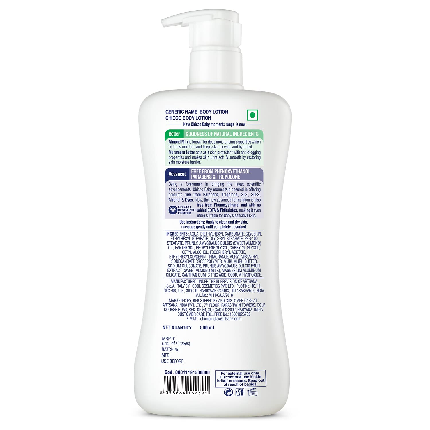 Chicco Baby Moments Body Lotion for Babies, 500ml – view 9