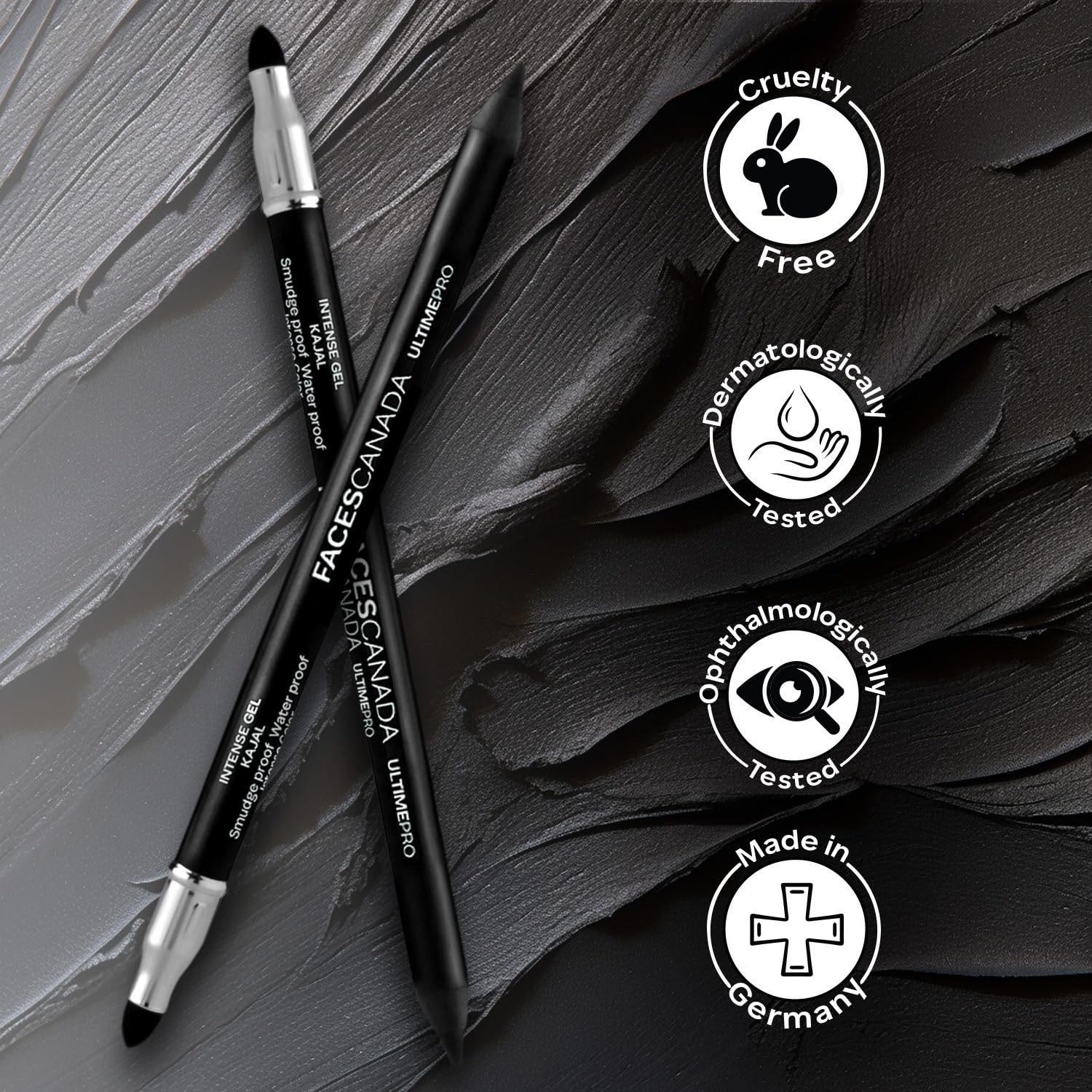 FACES CANADA Ultime Pro Intense Gel Kajal With Smudger & Sharpener - Black, 1.2 g – view 6