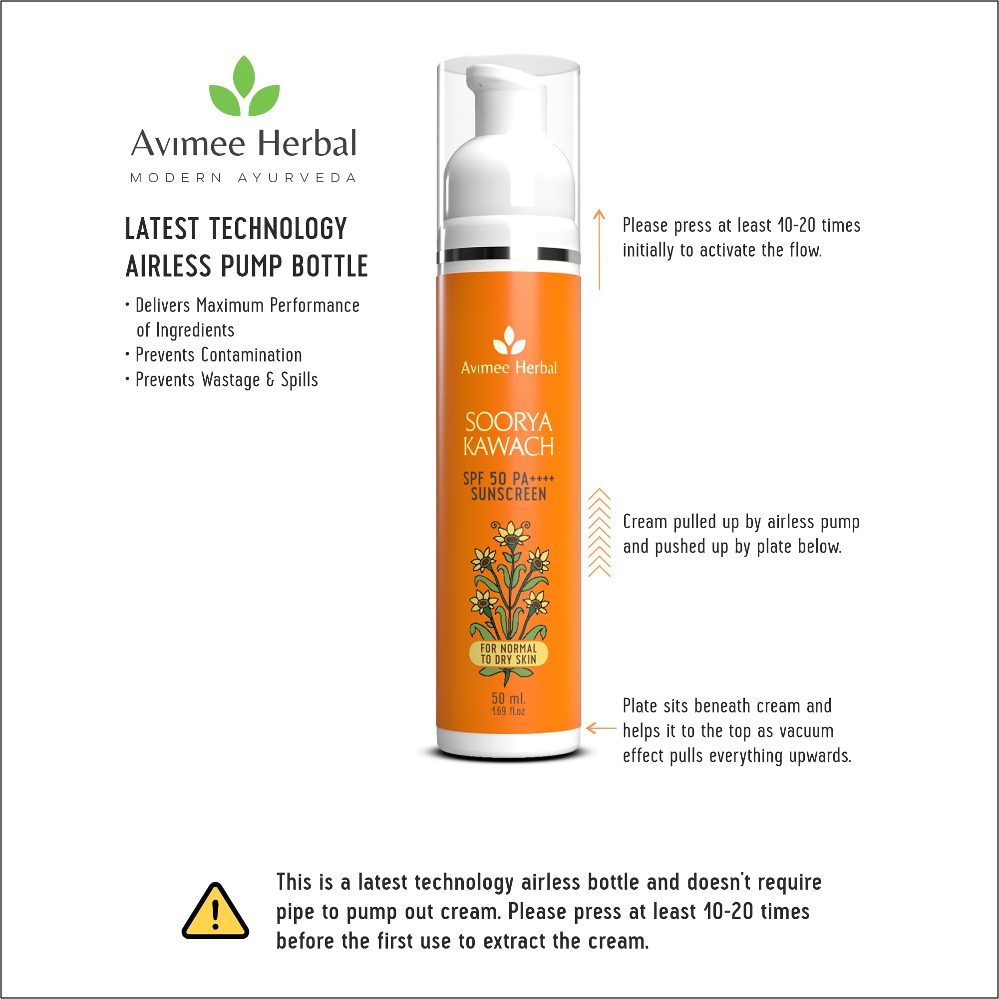 AVIMEE HERBAL Soorya Kawach Sunscreen With De-Tan Extract - 50 ml – view 2