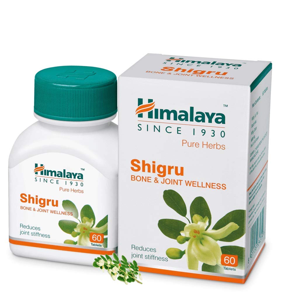 Front pack of Himalaya Shigru tablets for bone and joint support