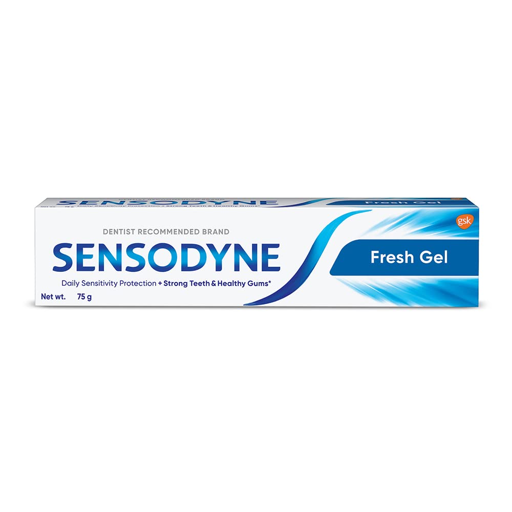 Sensodyne toothpaste fresh gel tube for sensitive teeth care