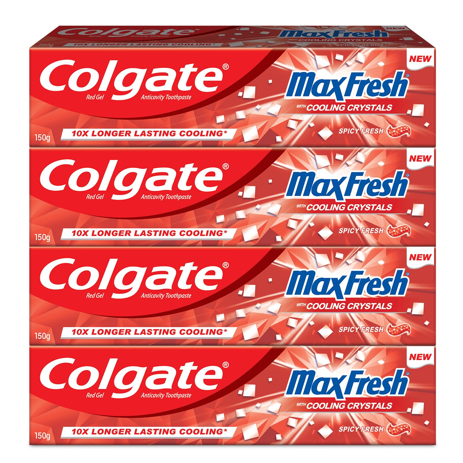 Colgate MaxFresh Toothpaste, Spicy Fresh Red Gel paste with Menthol for Super Fresh Breath, 600gm, Saver Pack – view 2